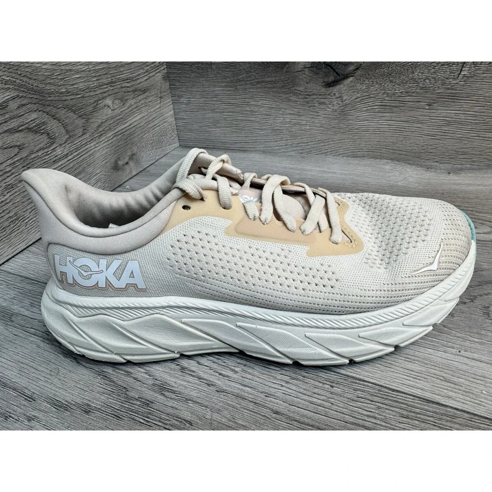 Hoka One One Arahi 7 Womens 6.5 B Shoes Vanilla Cream Running Walking Sneakers